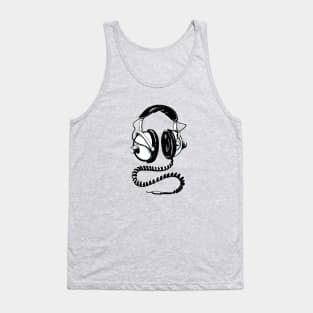 Huge vintage headphones illustration Tank Top